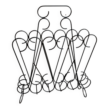 Openwork metalwork newspaper rack, Belgium 1970s