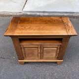 Scandinavian solid wood sideboard with 2 doors, 100cm