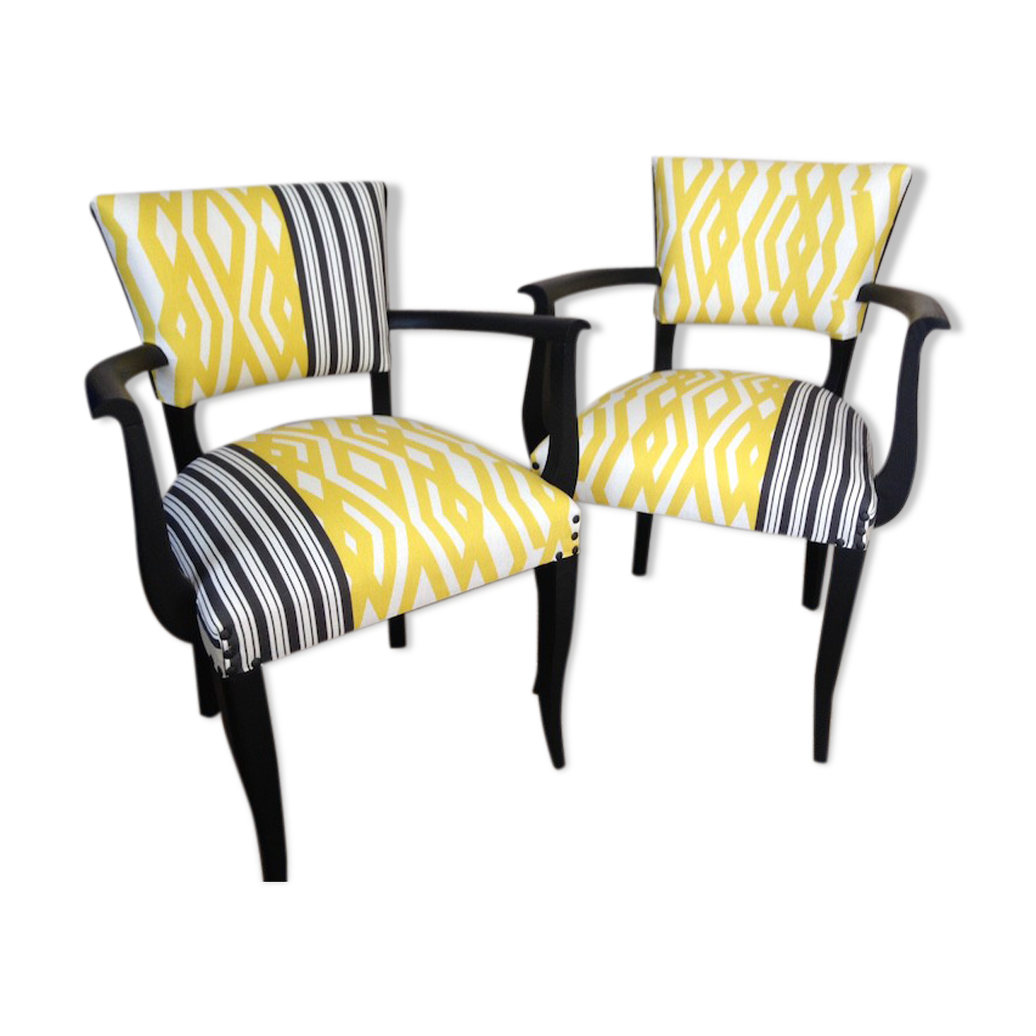 Pair of bridge armchairs