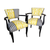 Pair of bridge armchairs