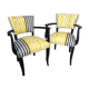 Pair of bridge armchairs