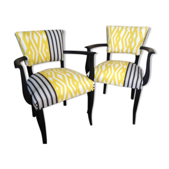 Pair of bridge armchairs