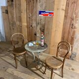 Old garden or bistro pedestal table