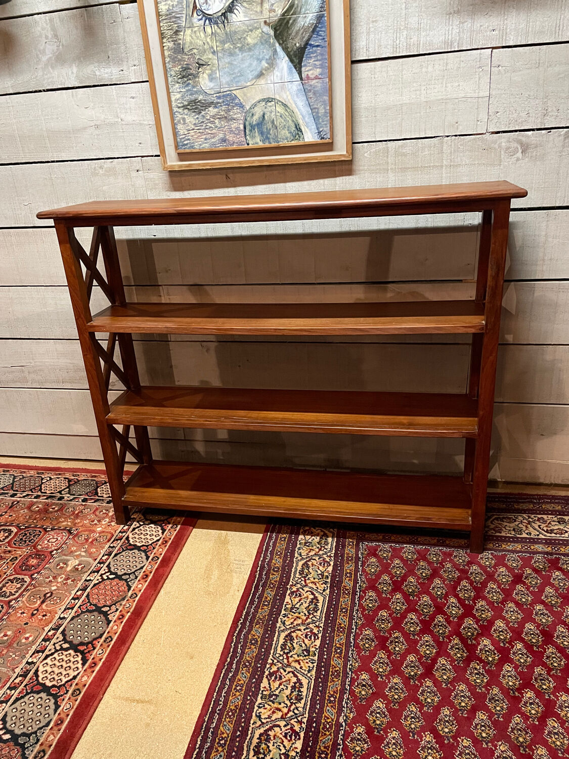 Antique colonial-style bookcase