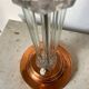 Art Deco mushroom table lamp in glass and copper