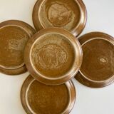 5 stoneware dessert plates