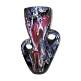 Vallauris vase black background with red effects