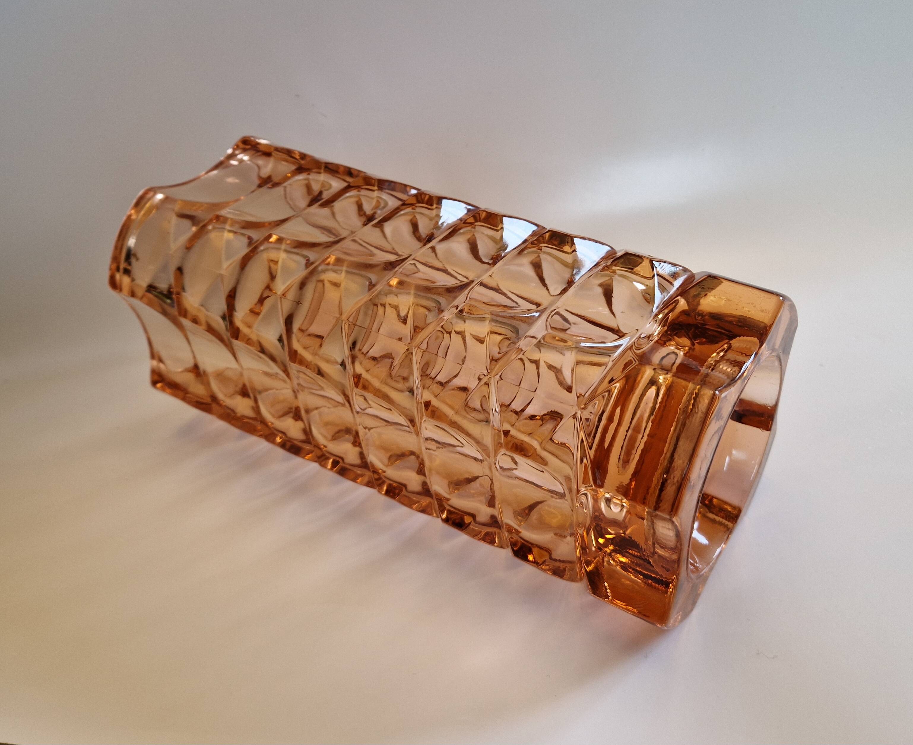 Rosaline pressed glass vase 1970