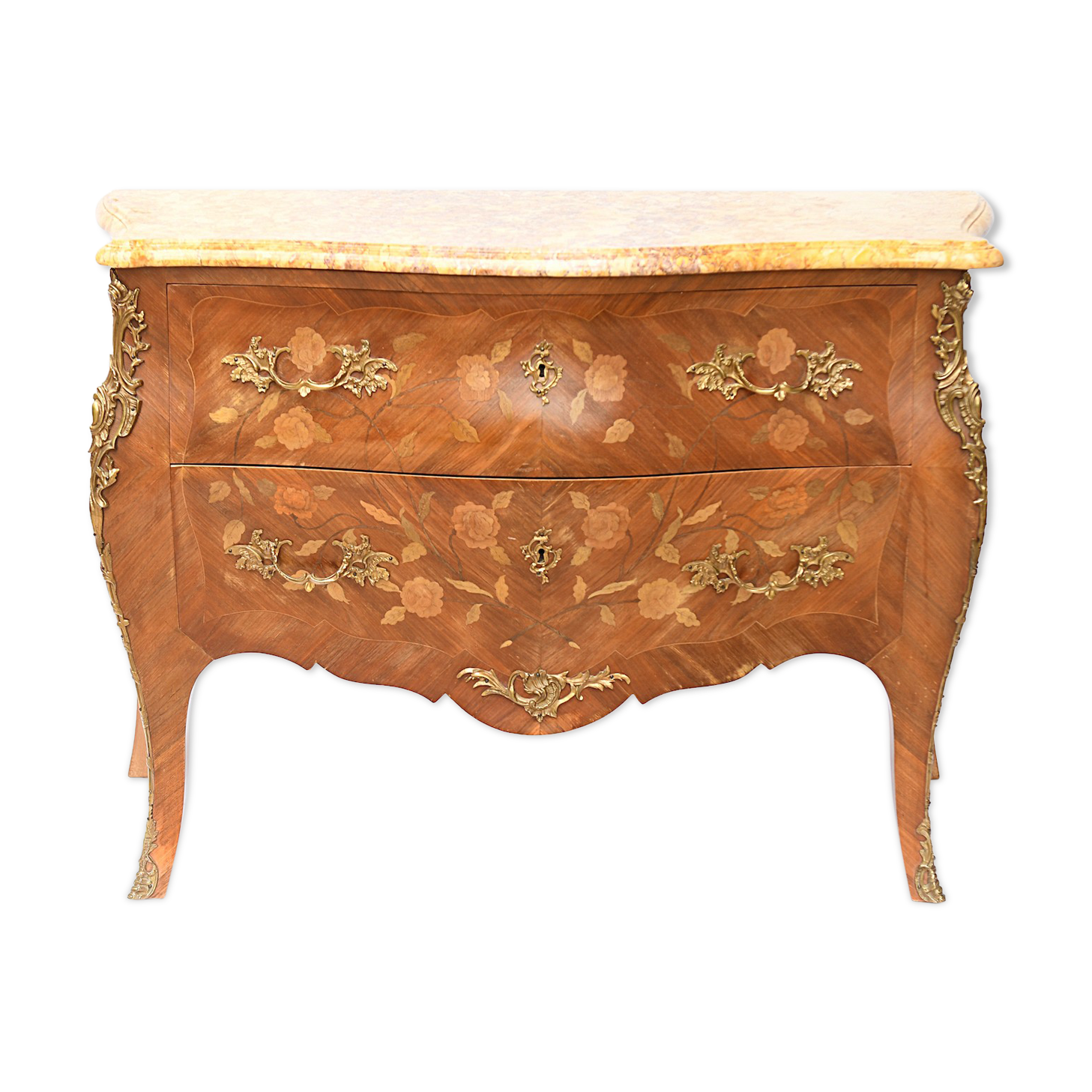 Louis XV style chest of drawers by Haentges Frères