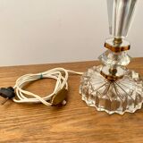 Art deco crystal blade base Val St Lambert Belgium glass & mirror