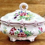 Luneville vegetable soup tureen, street lamp model