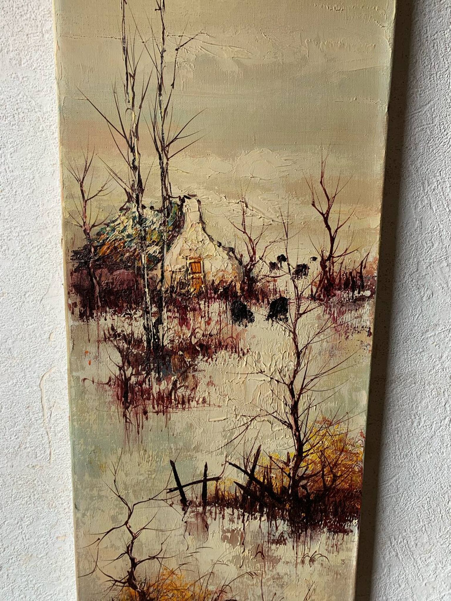 Tableau huile sur toile vintage