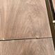 Renovated round extendable farmhouse dining table made of solid wood, 115cm.
