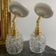 Paire d’appliques murales avec globes vintage en verre