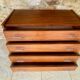 Vintage walnut commode with tapered legs circa 1950s