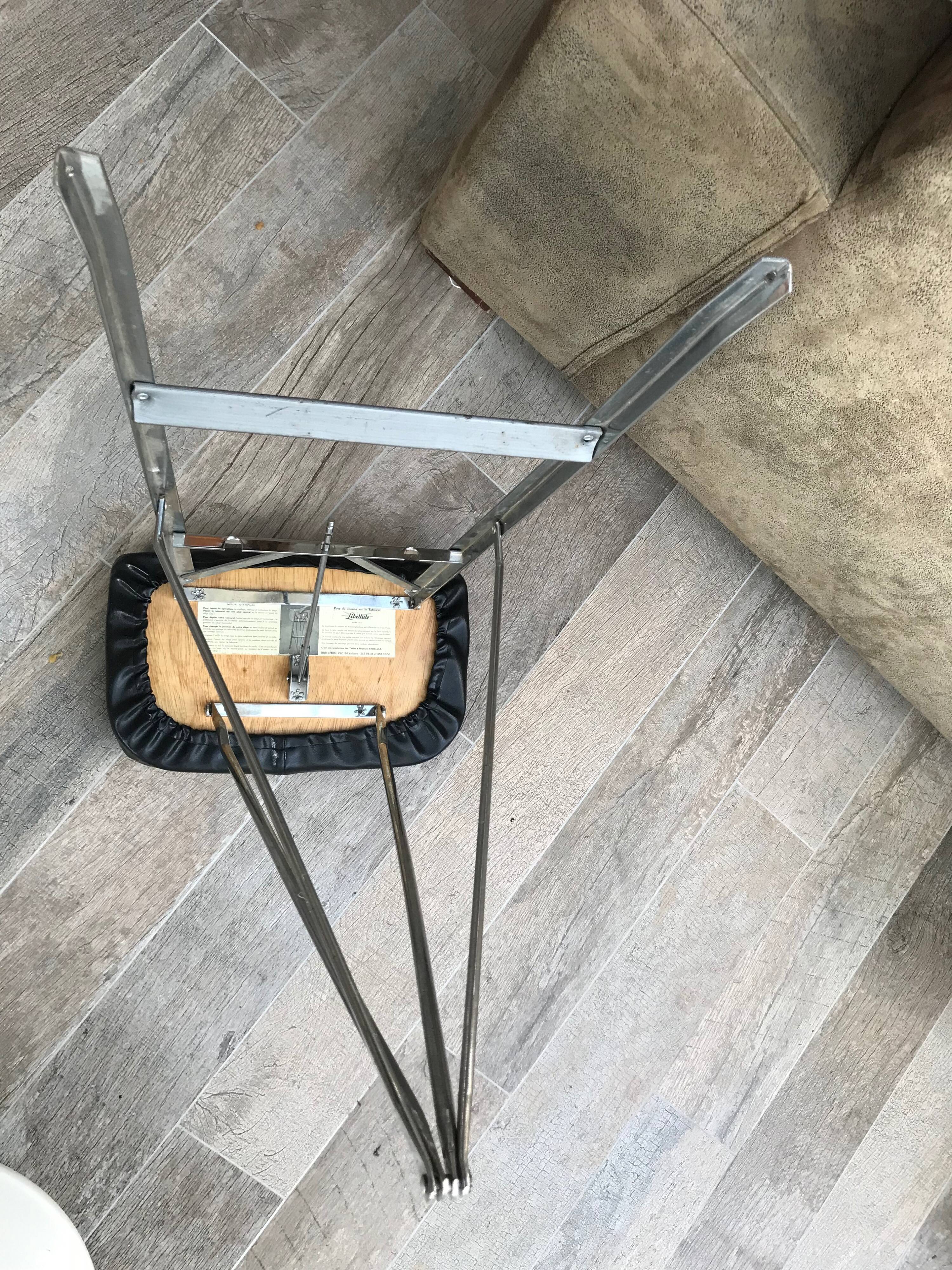 Vintage folded stool brand libellule