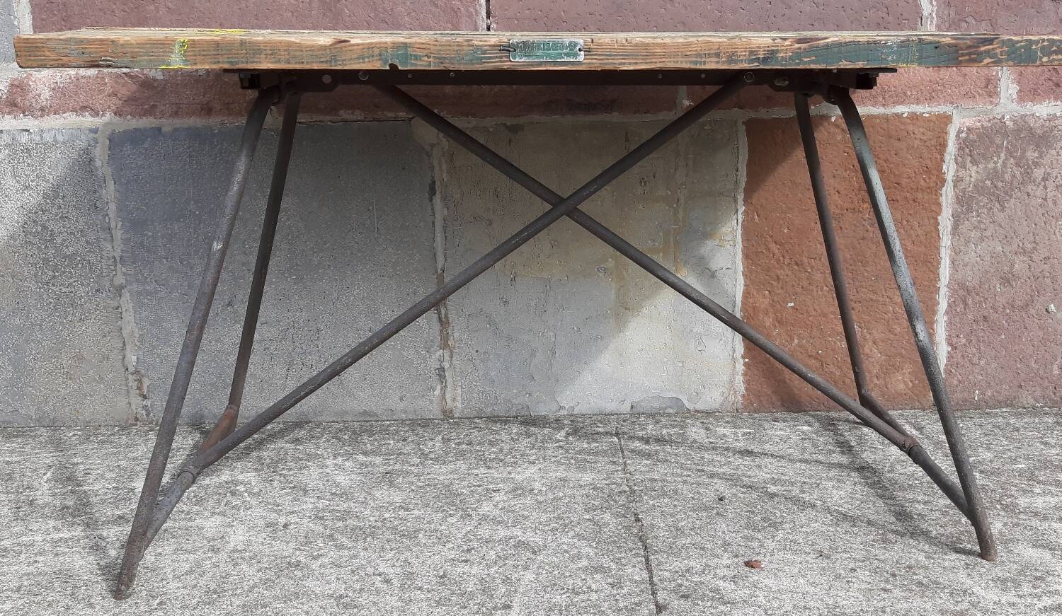 Folding workshop table