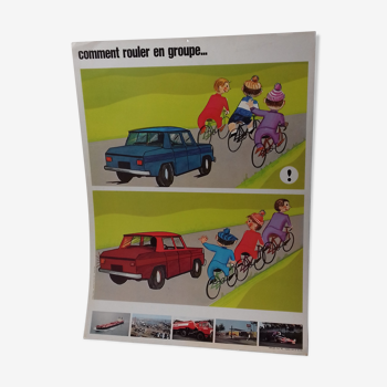 School pedagogical poster "how to ride in a group"