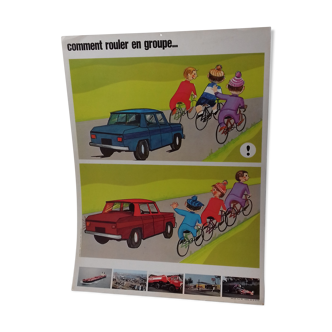 School pedagogical poster "how to ride in a group"