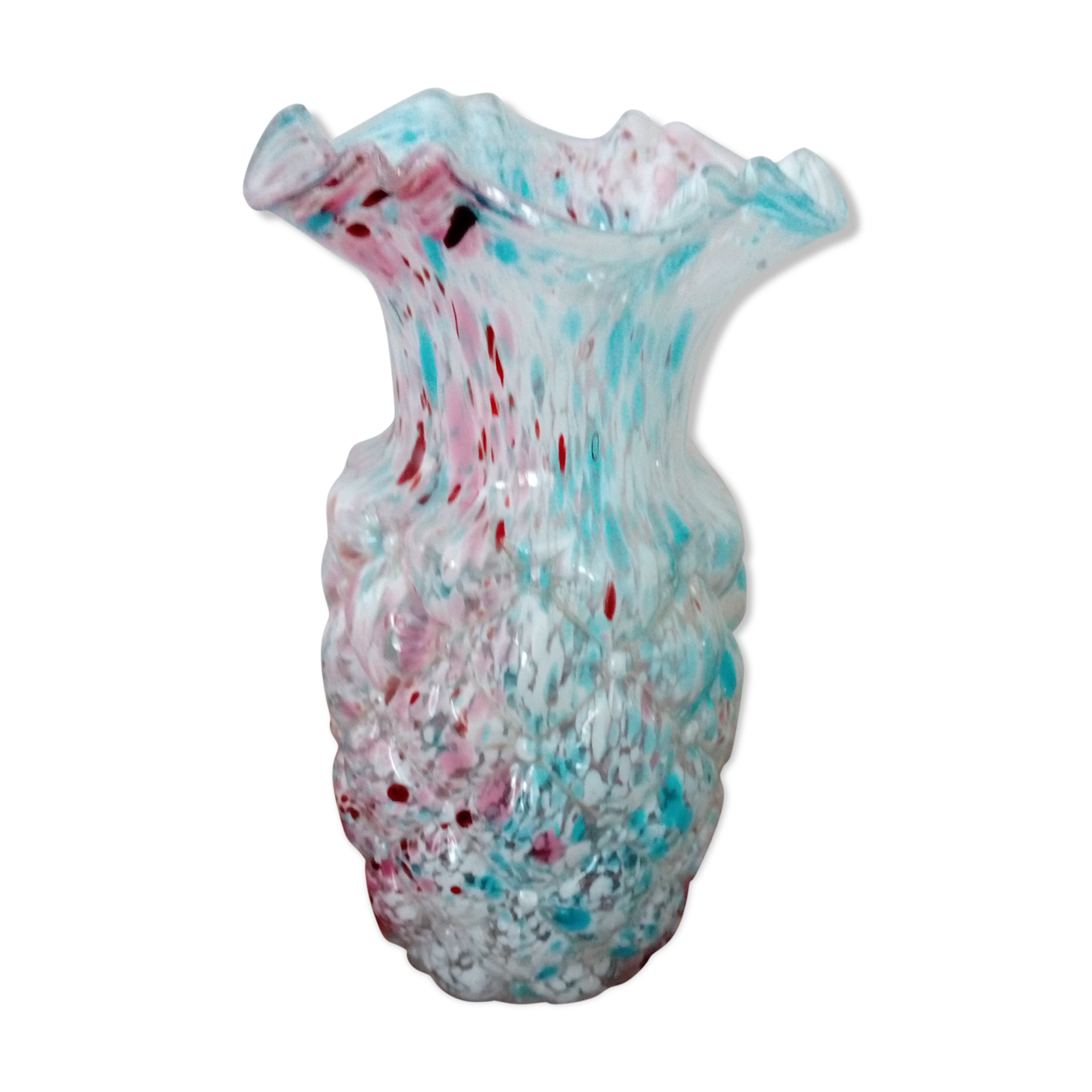 Blue Clichy glass vase