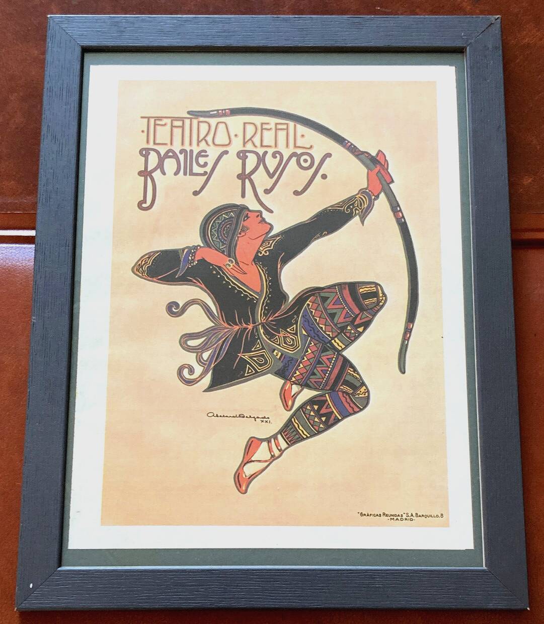 Old dance show poster: the Ballets Russes 1921