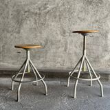Pair of BAO workshop stools, 1950s