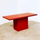 Vintage Italian Coffee Table in Red Granite with Silver Flecks, 1980s