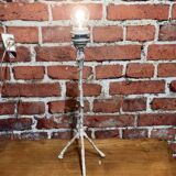 White metal table lamp