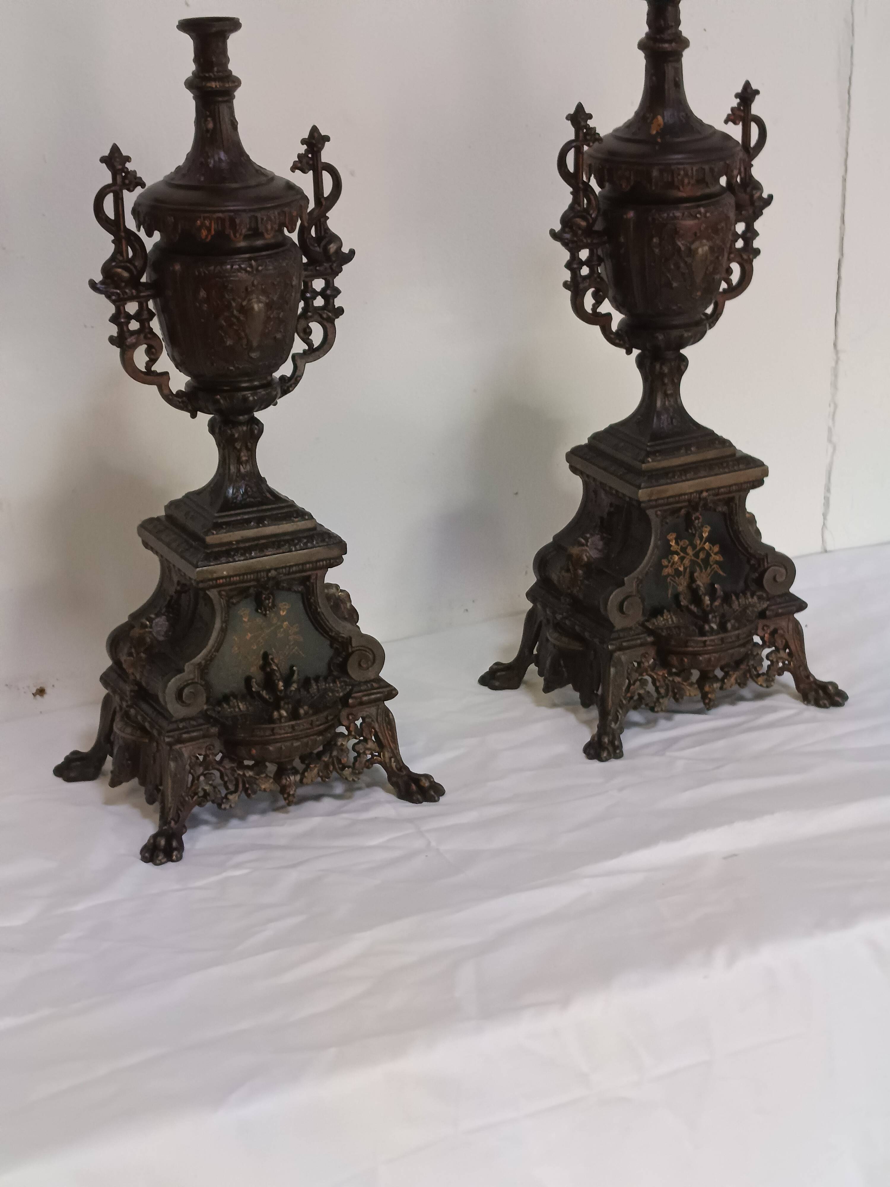 large pair of candlesticks