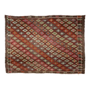 Anatolian handmade kilim rug 191 cm x 143 cm