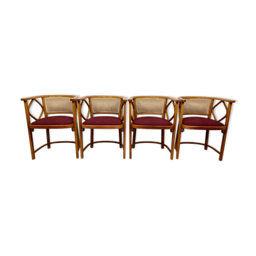 Ensemble de 4 chaises Fledermaus réalisées par Thonet