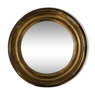 Old golden witch mirror - 26cm