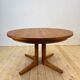 Table à manger rond extensible en teck, Danemark 1960