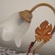 Vintage French Goose Neck Lamp - Grape Detail - Opaque Glass Shade