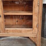 Old glass sideboard on legs