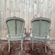 Paire de fauteuils cabriolets – Style Louis XV – Hêtre aérogommé – Tissu fl