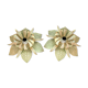 Pair of Italian vintage metal flower sconces