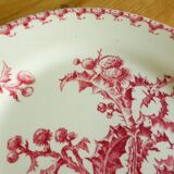 Dessert plate in ironstone from Gien model Chardons 221203