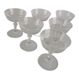 6 champagne glasses