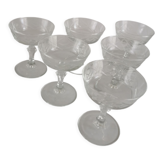 6 coupes à champagne