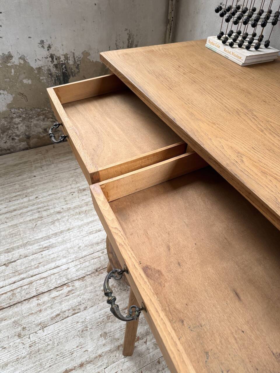 Oak veneer desk 1950