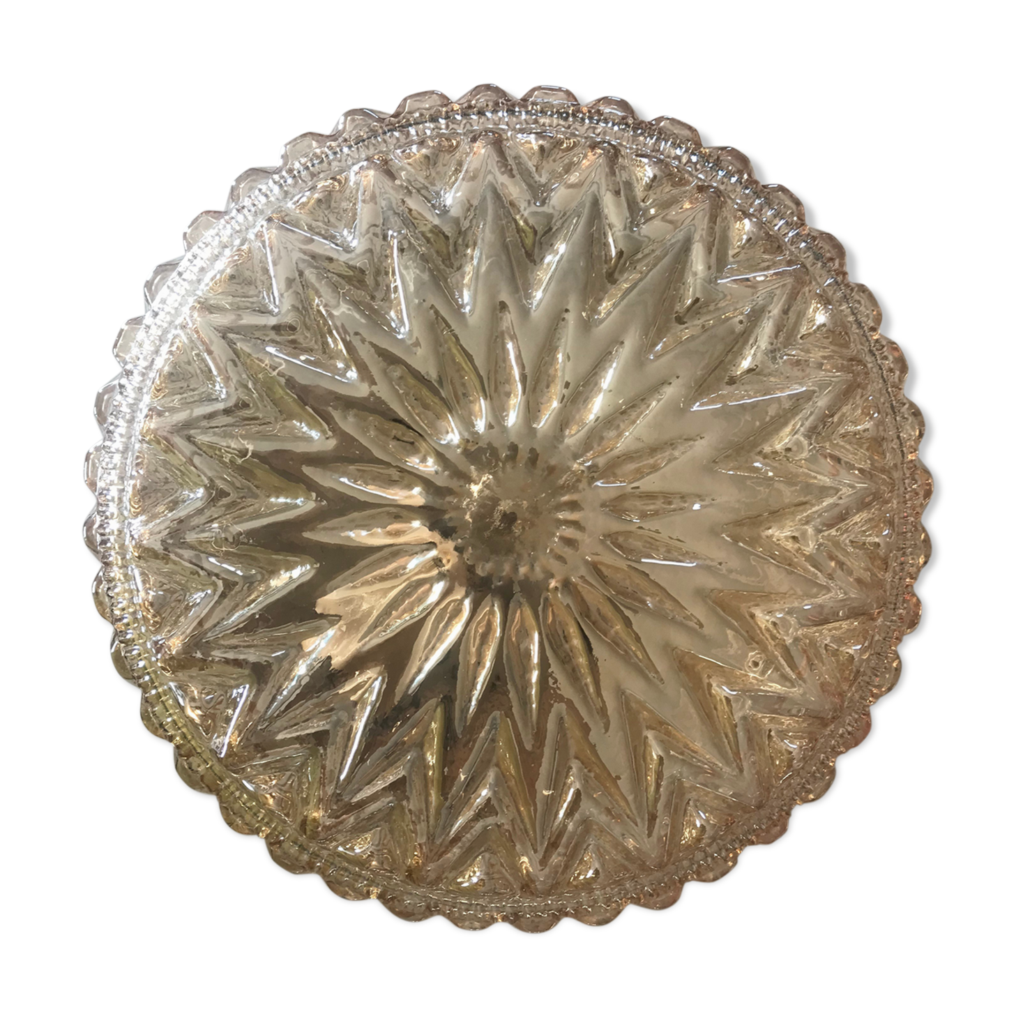 Vintage iridescent amber ceiling