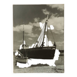 Photo of a boat in Roscoff, 1950s