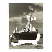 Photo d'un bateau à Roscoff, années 50