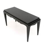 Black Lacquered Durmast Oak Bench, Italy