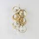 Golden brass and crystal wall light by Palwa, Germany, 1960s