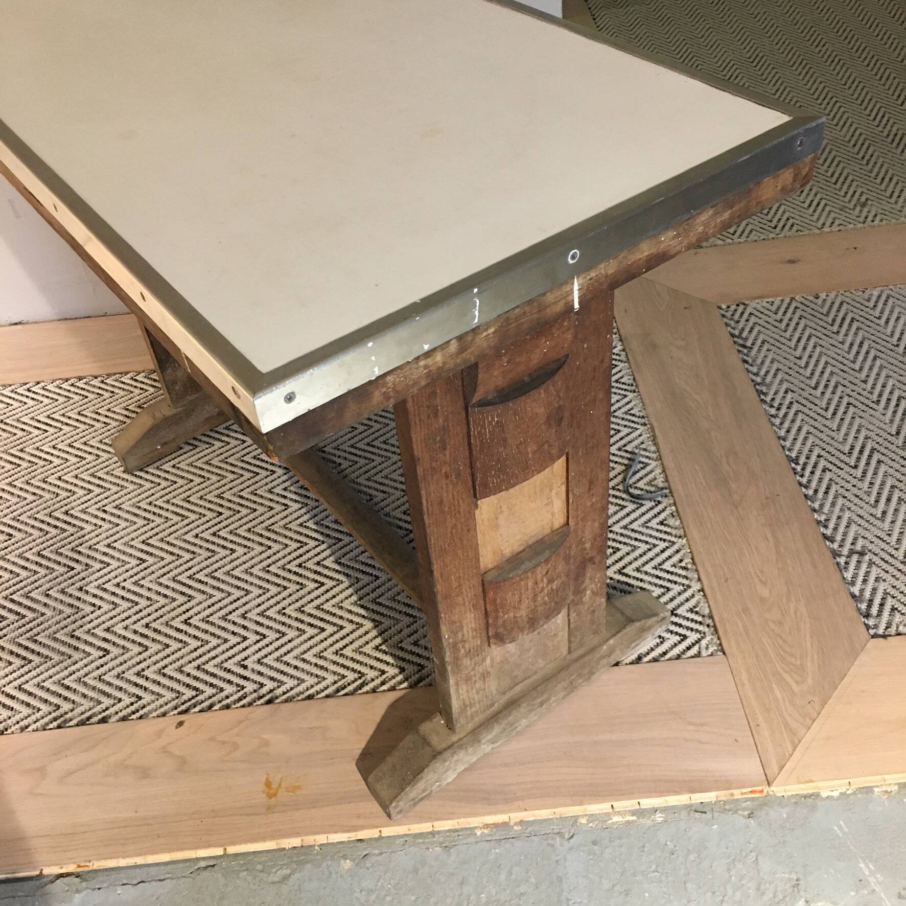 Wood and Formica bistro table