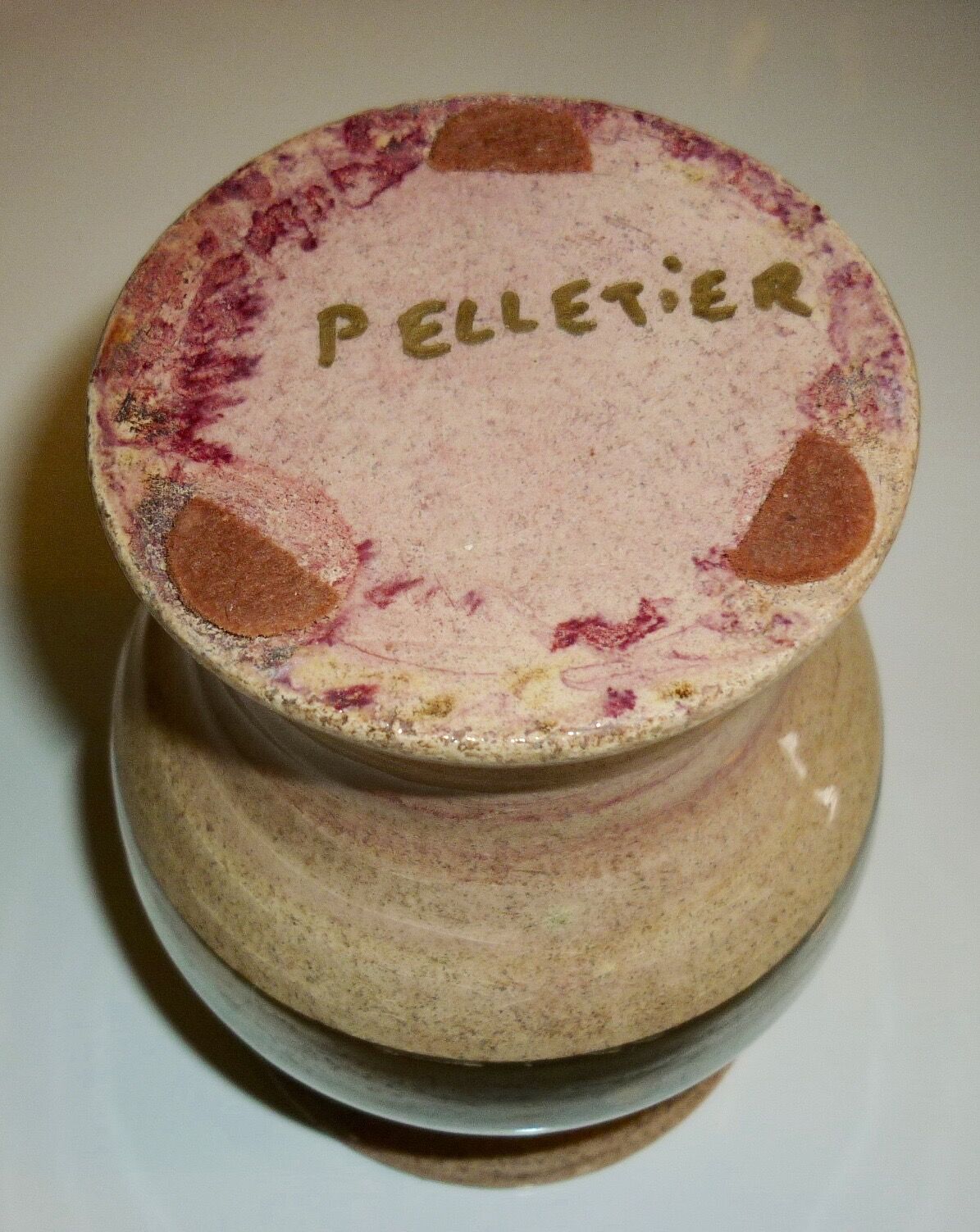 Georges Pelletier's pink and gold beige ceramic vase