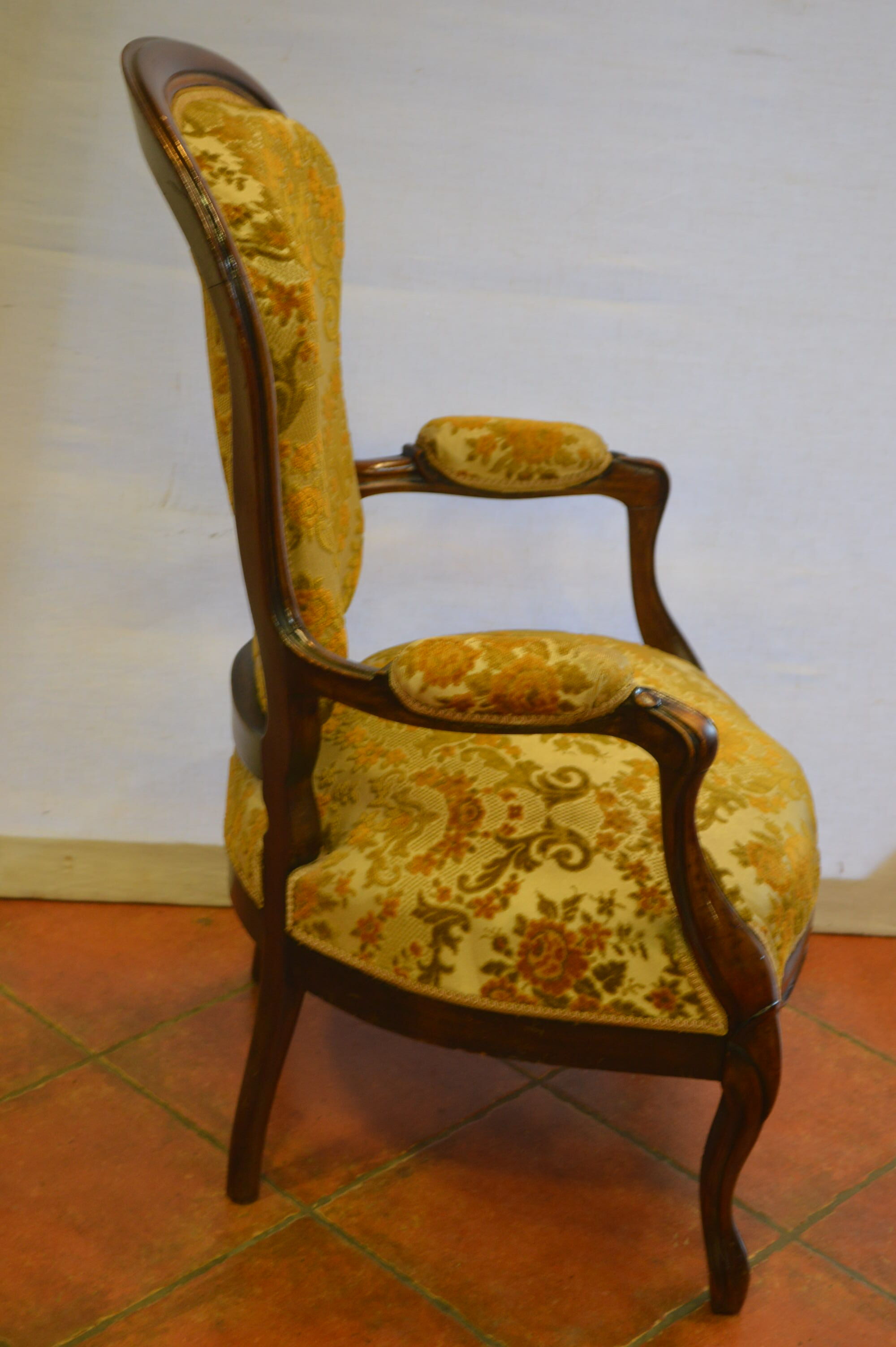 Mahogany bergere armchair style Louis Philippe