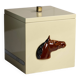 Vintage Ice Cube Holder with Ceramic Horse-Head